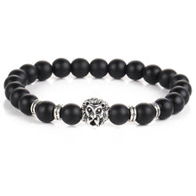 Load image into Gallery viewer, Bracelet  Black Lion Head 18K White Gold Plated       ID A114 - 1141 - foxberryparkproducts
