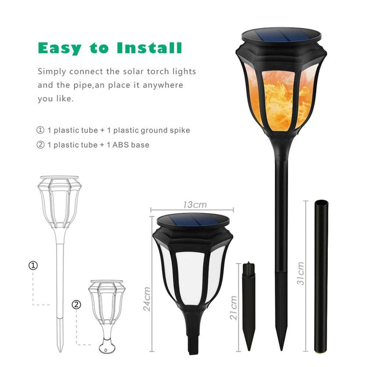 Solar Path Torch Light Waterproof Christmas Decorative Flame - foxberryparkproducts