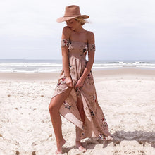 Load image into Gallery viewer, Off Shoulder Sexy Split Beach Summer Dress - foxberryparkproducts
