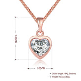 Necklace  Heart n 18K Rose Gold Plated                  ID A112 - 1162 - foxberryparkproducts