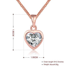 Load image into Gallery viewer, Necklace  Heart n 18K Rose Gold Plated                  ID A112 - 1162 - foxberryparkproducts
