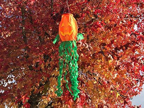 In the Breeze 4998 Jack O' Lantern 3D Windsock-Outdoor Halloween Decoration, 40 Inch - foxberryparkproducts