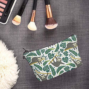Cosmetic Bag for Women,Loomiloo Adorable Roomy Makeup Bags Travel Waterproof Toiletry Bag Accessories Organizer Sloth (Sloth 51476) - foxberryparkproducts