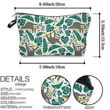 Load image into Gallery viewer, Cosmetic Bag for Women,Loomiloo Adorable Roomy Makeup Bags Travel Waterproof Toiletry Bag Accessories Organizer Sloth (Sloth 51476) - foxberryparkproducts

