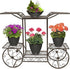 Sorbus Garden Cart Stand & Flower Pot Plant Holder Display Rack, 6 Tiers, Parisian Style - Perfect for Home, Garden, Patio (Bronze) - foxberryparkproducts