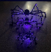 New Halloween Glowing Plush Spider Decoration Prop - foxberryparkproducts