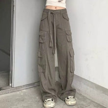 Load image into Gallery viewer, New Vintage Multi Pocket Vintage Overalls Women Drag Cool Street Loose Straight Pants Trend
