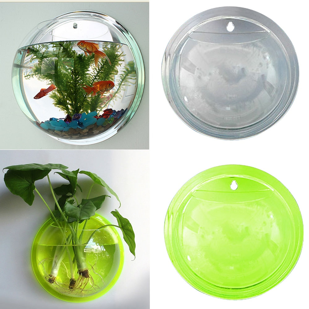 Wall Mounted Newest Hanging Decor Bubble Bowl Flowers Fish Tank - foxberryparkproducts
