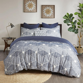 Cotton Jacquard Duvet Cover Set Gray/Blush 094 - foxberryparkproducts