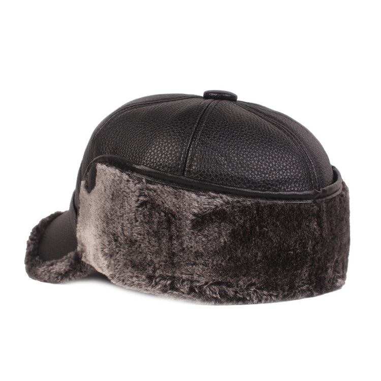 Leather cap men&