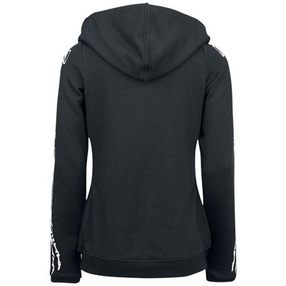 Gothic Hoodies Women Halloween Skull Theme Pullover Sweatshirts - foxberryparkproducts