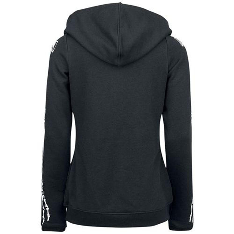 Gothic Hoodies Women Halloween Skull Theme Pullover Sweatshirts - foxberryparkproducts