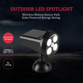 360 Degree Rotation Motion Sensor Solar Powered ED Spotlight - foxberryparkproducts