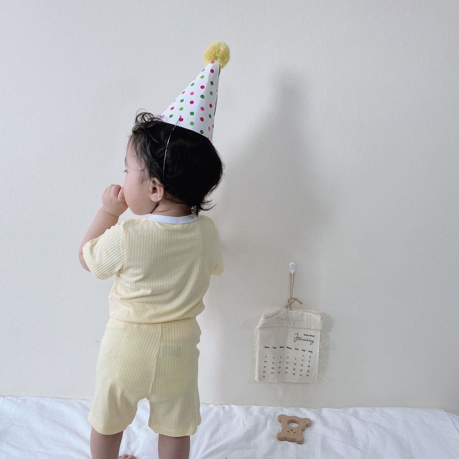 Summer Children's Ice Silk Cotton Short Sleeve Suit 2 Piece Sports Clothes - foxberryparkproducts