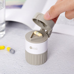 4 In 1 Portable Pill Case Medicine Splitter Powder Home Grinder Pill Cutter - foxberryparkproducts
