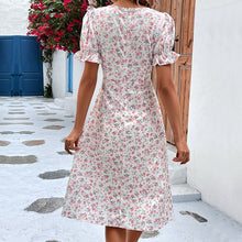 Load image into Gallery viewer, Summer New Fashion Lotus Leaf Sleeve Floral Dress
