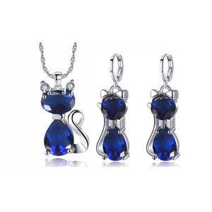 Necklace Earrings Set Kitty  Set       ID A112 - 1112 - foxberryparkproducts
