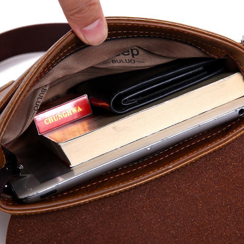 Man Pu Leather Messenger Shoulder Bags - foxberryparkproducts