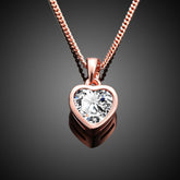 Necklace  Heart n 18K Rose Gold Plated                  ID A112 - 1162 - foxberryparkproducts