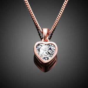 Necklace  Heart n 18K Rose Gold Plated                  ID A112 - 1162 - foxberryparkproducts