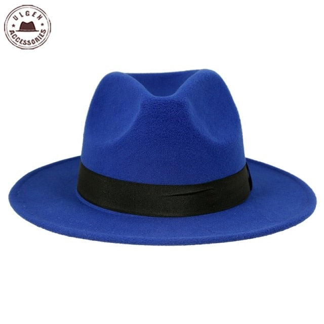 Vintage Unisex Wool Jazz Fedora Hat for Women and Men - foxberryparkproducts