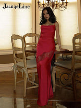 Load image into Gallery viewer, Sleeveless Bodycon Midi Lace Satin Dress
