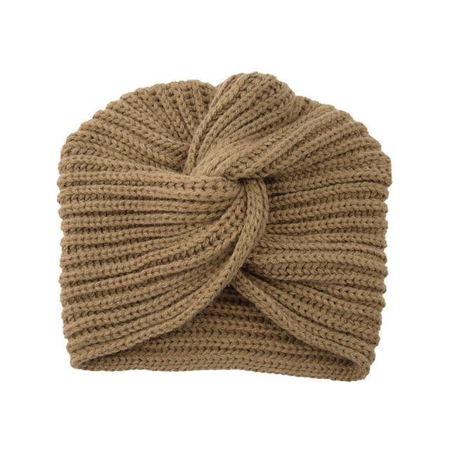 Muslim inner hijab caps bohemia turban cashmere cross wrap head Indian hat - foxberryparkproducts