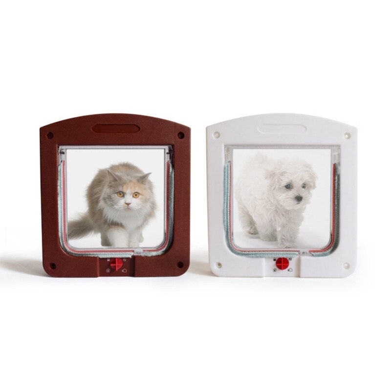 Pet Cat Puppy Dog Gates Door Lockable Safe Flap Door - foxberryparkproducts