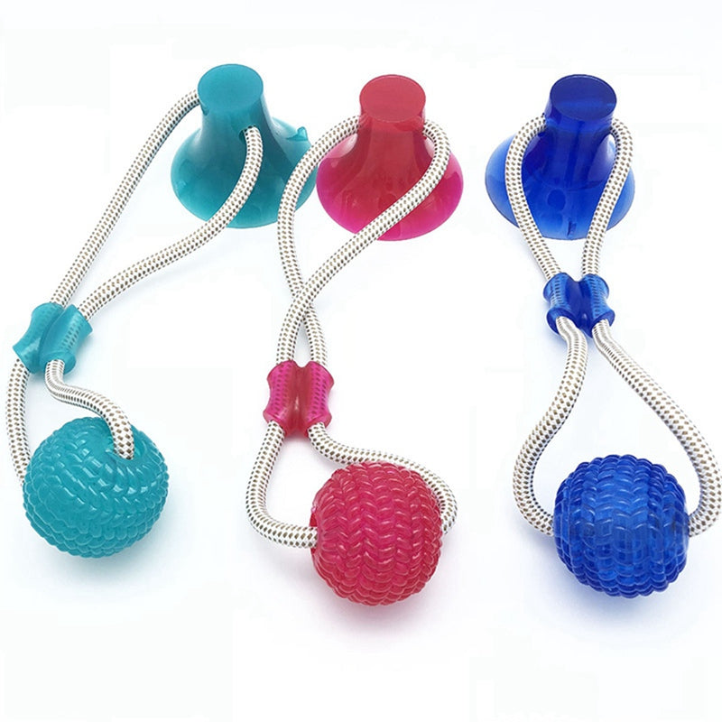 Multifunction Pet Molar Bite Toy  Interactive fun Pet toy with TPR ball Tooth Cleaning - foxberryparkproducts