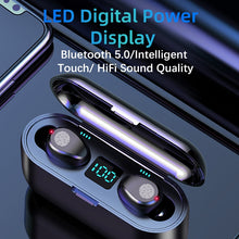 Load image into Gallery viewer, New F9 Wireless Headphones Bluetooth 5.0 Earphone TWS HIFI Mini In-ear Sports Running Headset Support iOS/Android Phones HD Call - foxberryparkproducts
