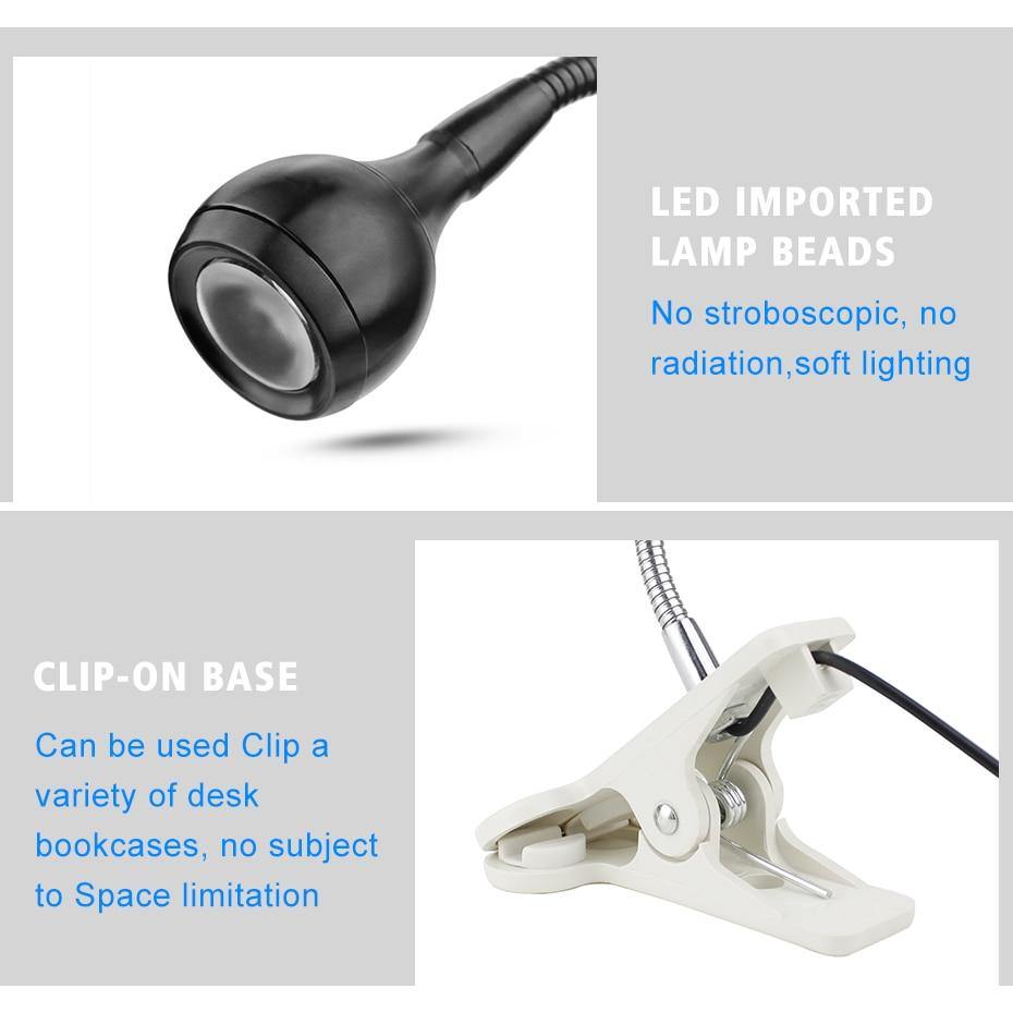 Eyes Protection LED Desk Light Clamp Lamp - foxberryparkproducts
