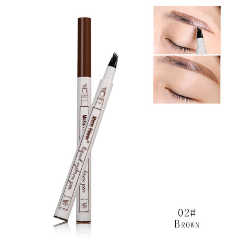 Music Flower Brand Makeup 3 Colors Fine Sketch Liquid Eyebrow Pen - foxberryparkproducts