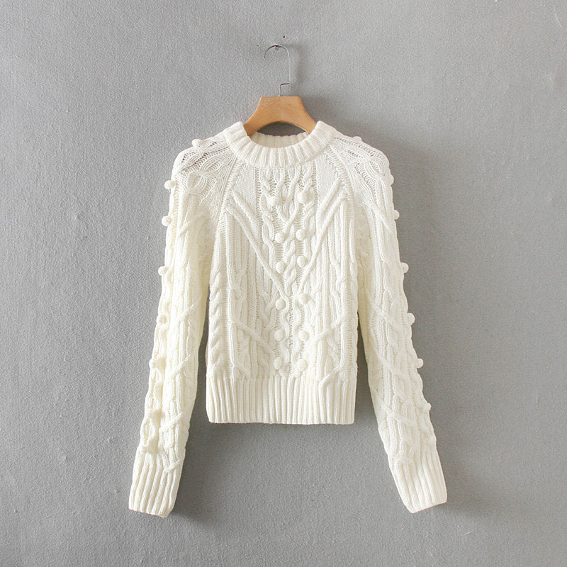 Classy Cable Crew Neck Sweater - foxberryparkproducts