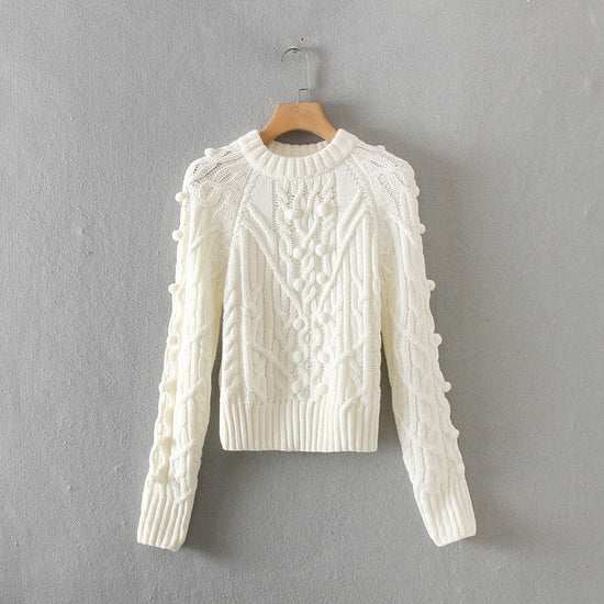 Classy Cable Crew Neck Sweater - foxberryparkproducts