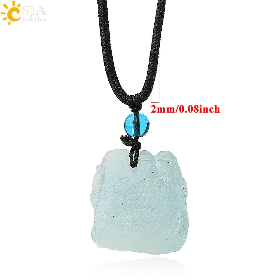 Irregular Natural Healing Stone Necklace Pendants - foxberryparkproducts