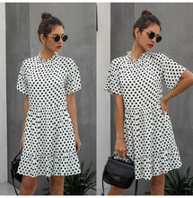 Load image into Gallery viewer, Summer Fashion Polka Dot Occidental Style Womens Dress
