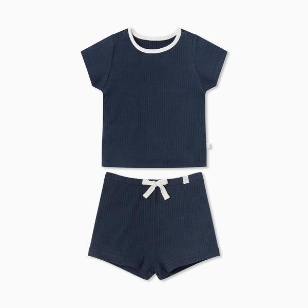 Summer Children's Ice Silk Cotton Short Sleeve Suit 2 Piece Sports Clothes - foxberryparkproducts