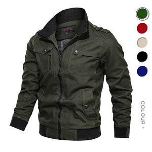 Military Jacket Men Spring Autumn Cotton Windbreaker - foxberryparkproducts