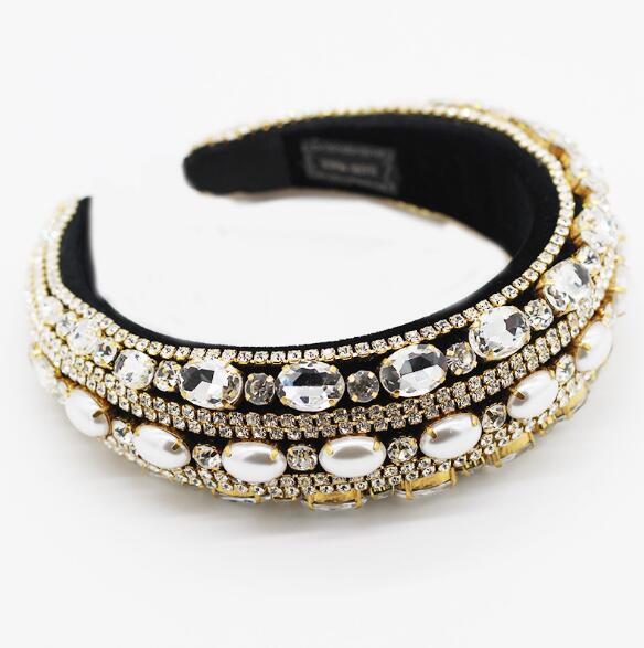 Baroque Full Crystal Hair Bands For Women - foxberryparkproducts