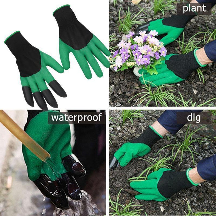 Garden Gloves With Fingertips Claws Quick Easy to Dig and Plant Safe for Rose Pruning Gloves Mittens Digging Gloves - foxberryparkproducts