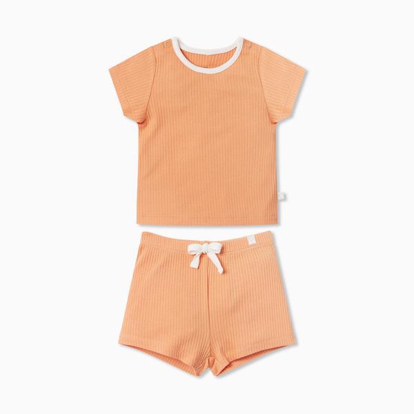 Summer Children's Ice Silk Cotton Short Sleeve Suit 2 Piece Sports Clothes - foxberryparkproducts