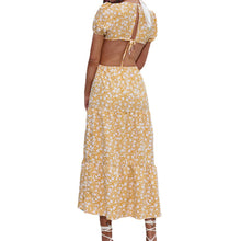 Load image into Gallery viewer, New Floral Dress Sexy Chiffon Backless Big Swing Beach Skirt - foxberryparkproducts
