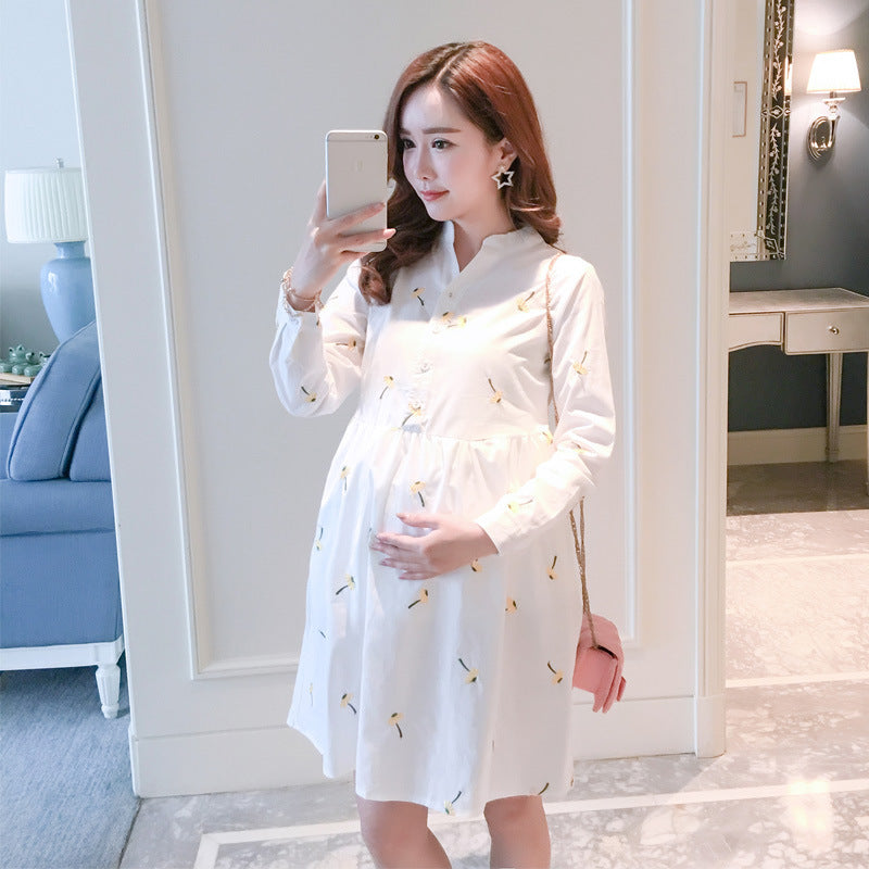 Comfortable Fashion Maternity Shirt Dress - foxberryparkproducts