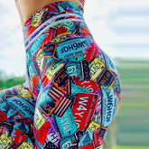S-3XL New arrival Women Leggings Workout Sport Legging Digital Print Stretch Fitness Running Pants High Waist Push Up Leggins - foxberryparkproducts