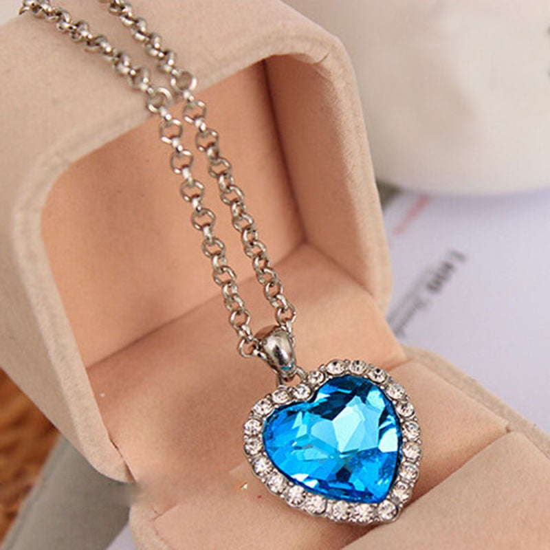 Crystal Pendant Heart Necklace - foxberryparkproducts