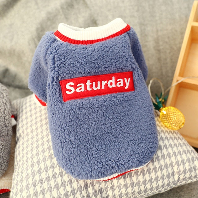 Soft Pet Clothes Dog Saturday Pet Clothes - foxberryparkproducts
