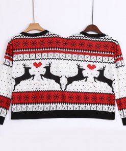 Christmas Couples Sweater - Two Person Ugly Sweater - foxberryparkproducts