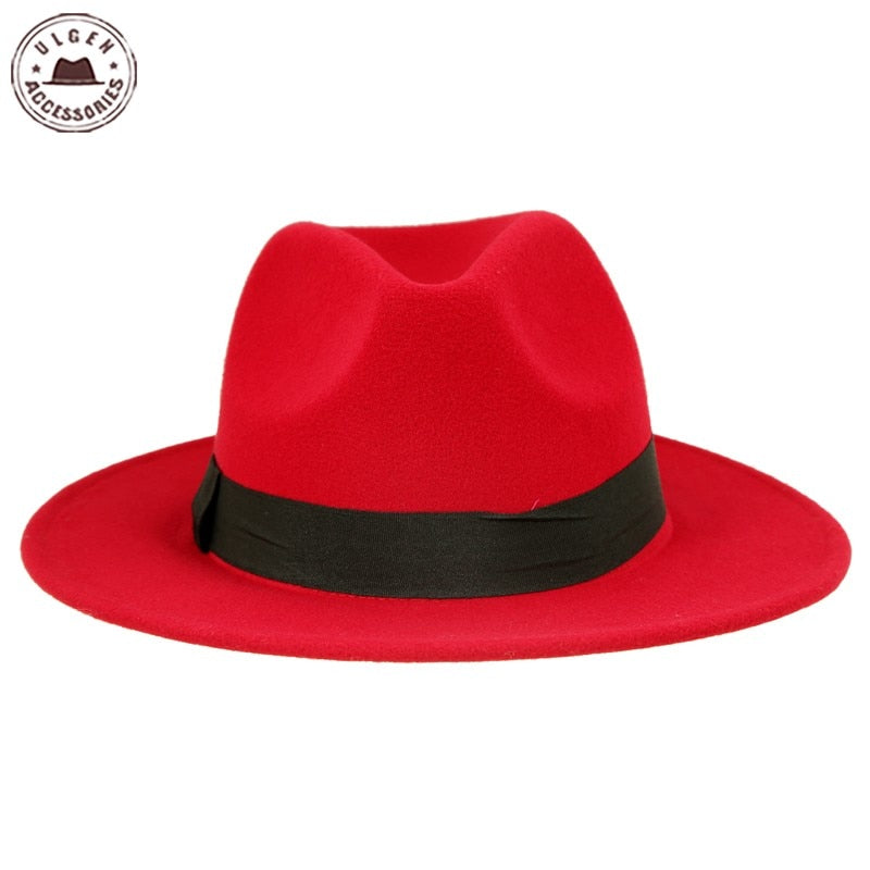 Vintage Unisex Wool Jazz Fedora Hat for Women and Men - foxberryparkproducts
