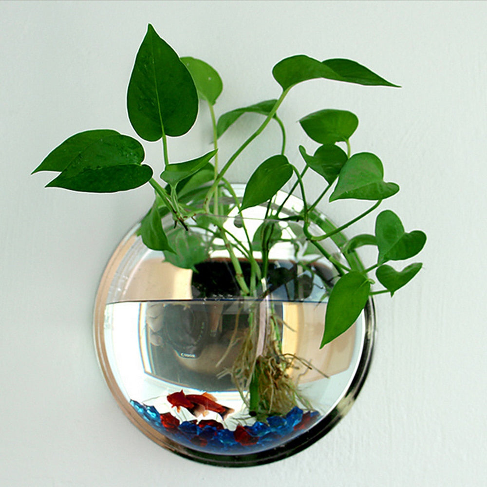 Wall Mounted Newest Hanging Decor Bubble Bowl Flowers Fish Tank - foxberryparkproducts