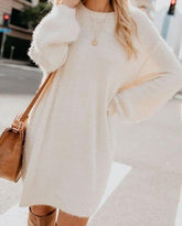 Plush Pullover Long Sweater - foxberryparkproducts